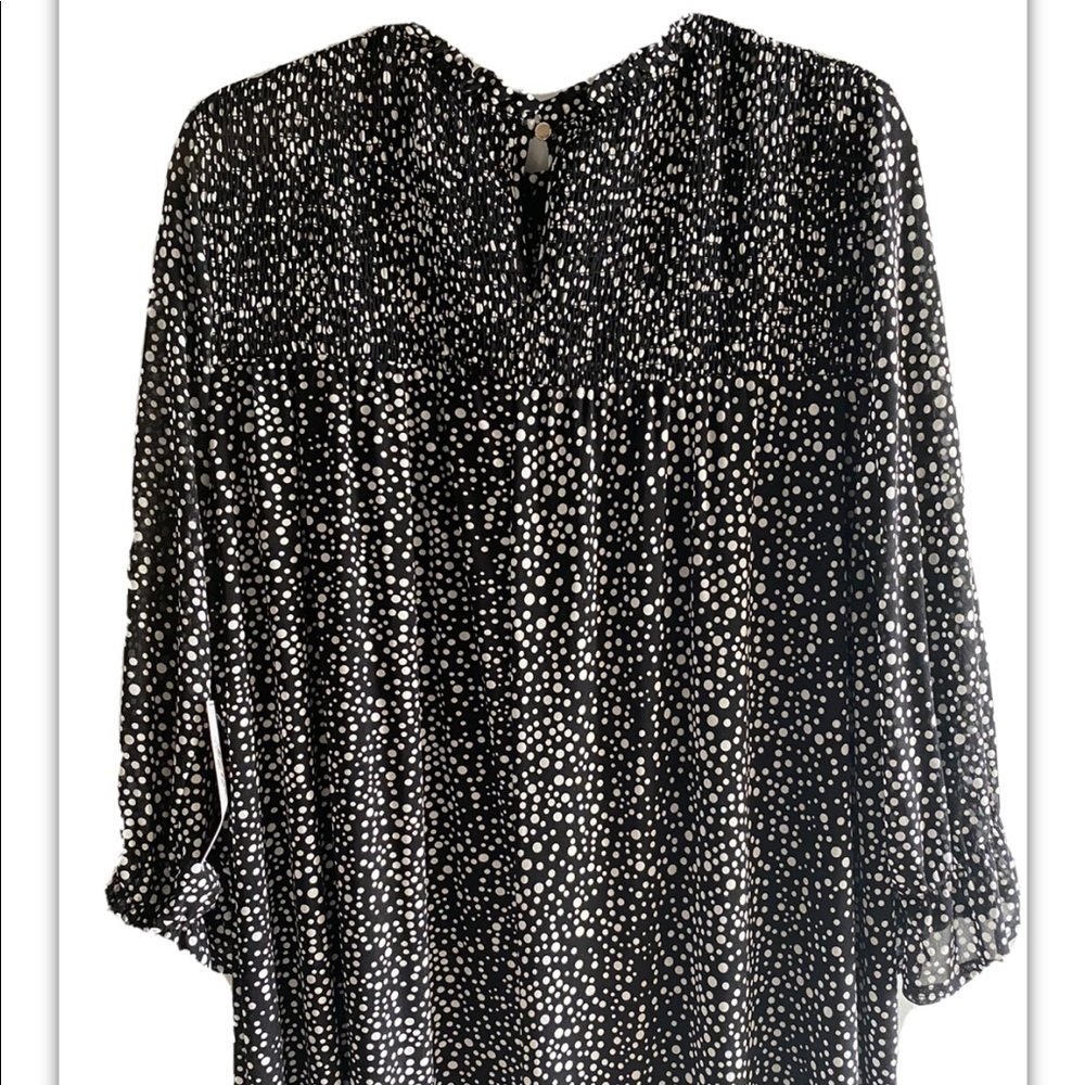 Siren Lily Black & White Polka Dot Stretch Dress. NWT Size 3X Workwear Boho - Picture 2 of 11
